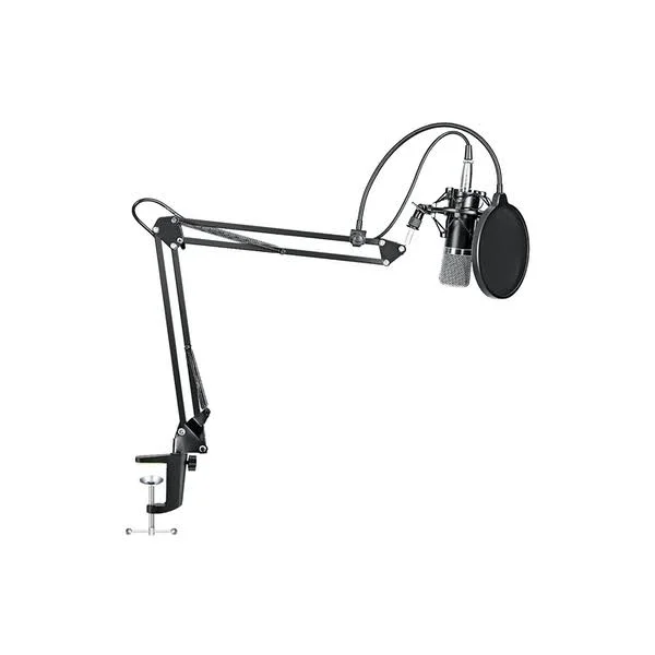 Maono Studio XLR Microphone Kit with Spring Loaded Boom Arm and Pop Filter AU-A03