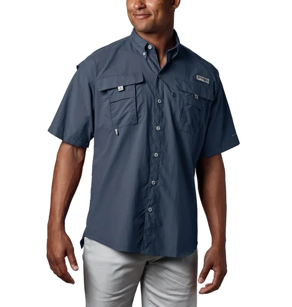 Columbia Men's PFG Bahama II Short Sleeve Fishing Shirt - 5XT - Blue