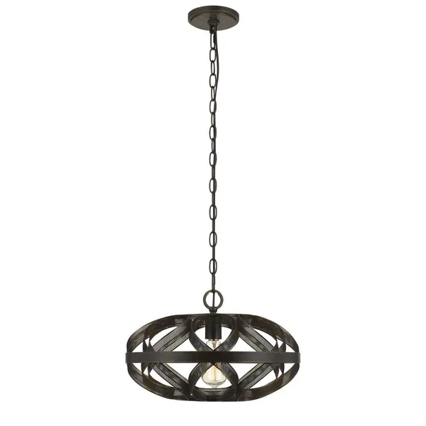 10.25x22 Metal Alma Mesh Pendant Chandelier Dark Bronze - Cal Lighting