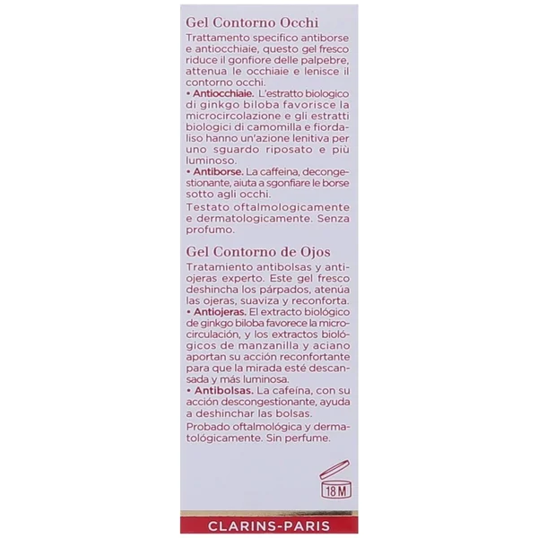 Clarins New Eye Contour Gel for Unisex - 0.7 Ounce