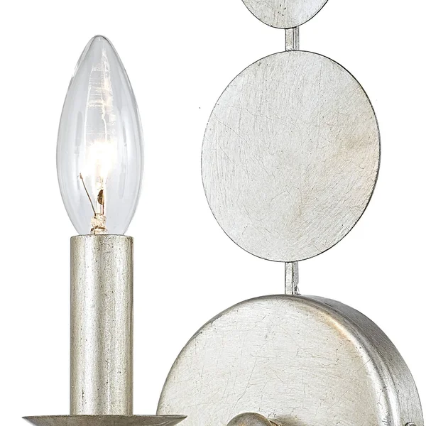 Crystorama 541-SA Layla 1 Light Antique Silver Sconce