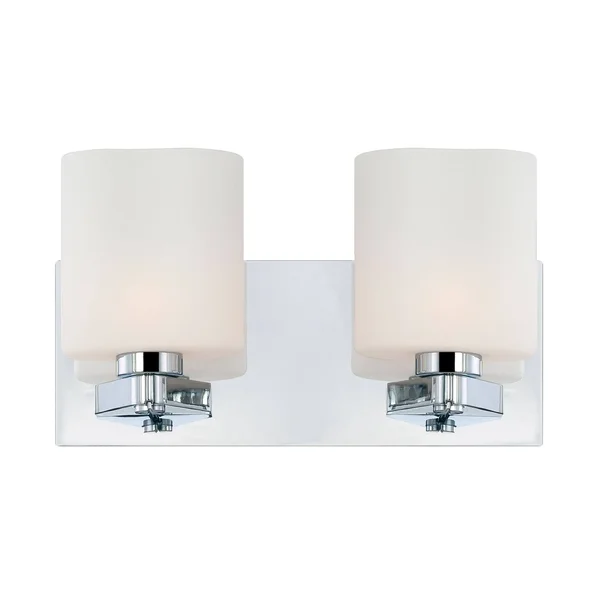 Elk Embro 2 Light Vanity & Oval White Opal Glass Chrome, BV5502-10-15