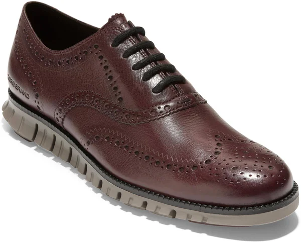 Cole Haan Men's Zerogrand Wingtip Oxford Shoes (Burnished Wine Leather - 16 M)