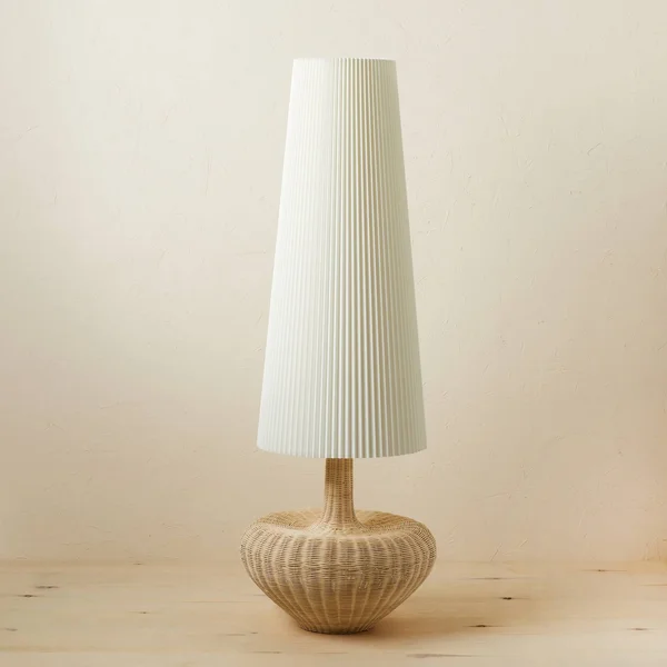 Rattan Floor Lamp (Includes LED Light Bulb) Brown - Opalhouse Designed with Jungalow