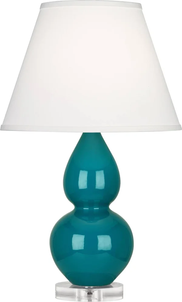 Robert Abbey Small Double Gourd Table Lamp - Peacock