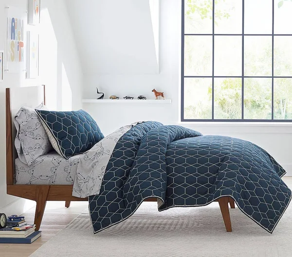 West Elm x PBK Modern Lacquer Bed, Twin, Pecan/White, UPS