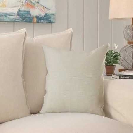 Highland Dunes Beaty Solid Pillow - Size: 12 inch x 18 inch, Beige