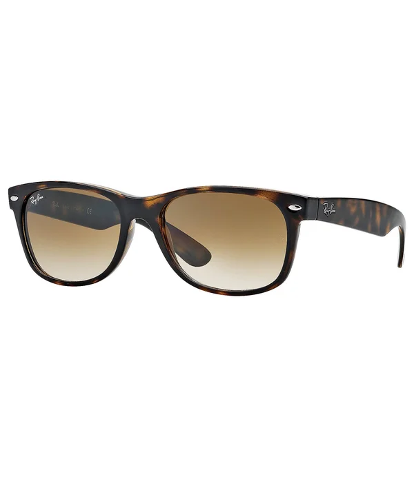 Ray-Ban New Wayfarer Classic Sunglasses RB2132 710/51 - Tortoise Frame - Light Brown Gradient Lenses - Size 58-18