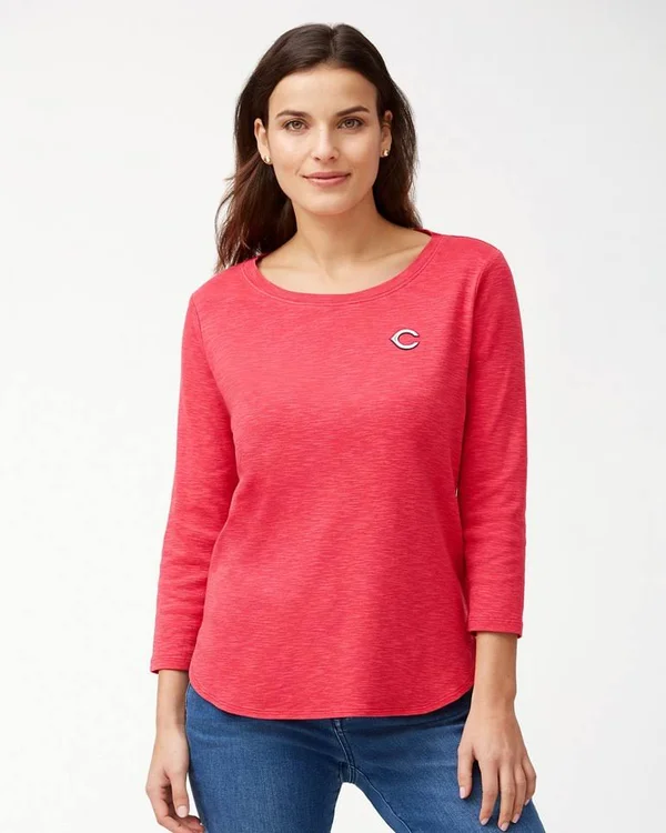 Tommy Bahama Women's Baseball Ashby 3/4-Sleeve T-Shirt
