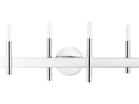 Livex Lighting-15584-05-Denmark - 4 Light Bath Vanity Polished Chrome
