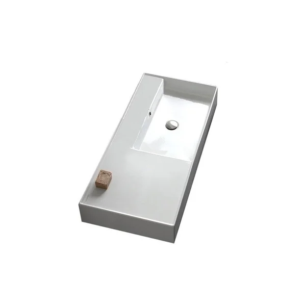 Scarabeo Teorema 2 5120-No Hole Bathroom Sink - White