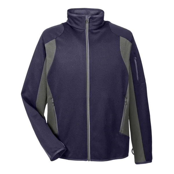 North End 88230 Men's Motion Interactive Colorblock Performance Fleece Jacket - Navy/ Dk GRP 007 - XL