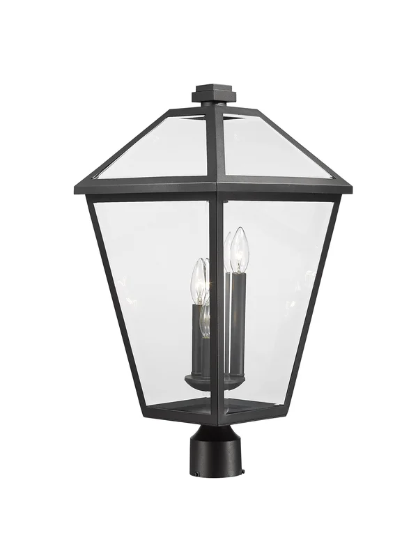 Z-Lite 579PHXLR-BK Black 3 Light Outdoor Post Mount Fixture