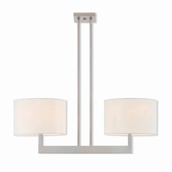 2 Light Brushed Nickel Linear Chandelier 101208