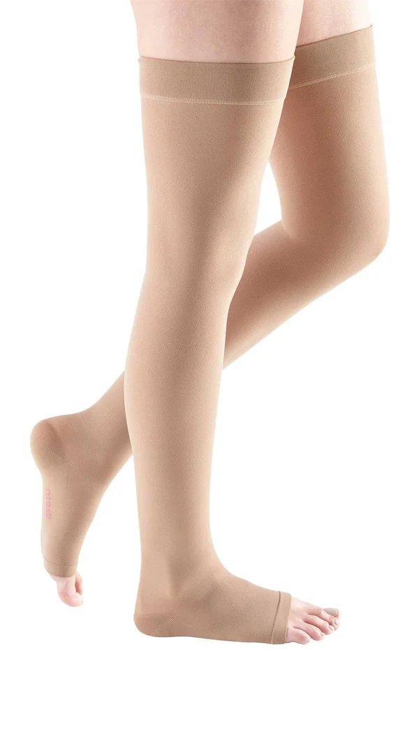 Mediven Plus, 20-30 mmHg, Thigh High, Open Toe Beige, III