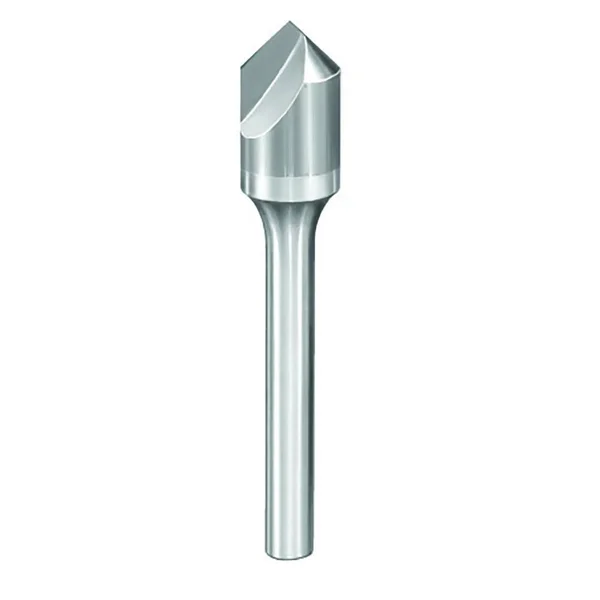 SGS 74022 601 Single Flute Countersink, Uncoated, 1x22 Cutting Diameter, 1/2x22 Shank Diameter, 3-1/4x22 Length, 60 Cutting Angl