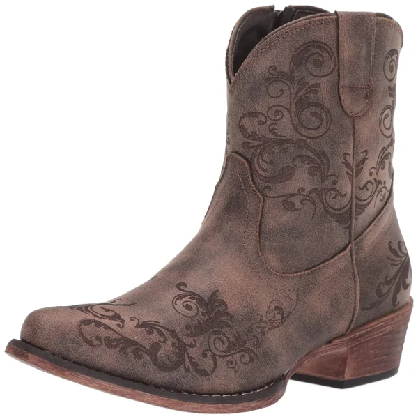 Roper Short Stuff Floral Booties - 8 1/2 - B Width
