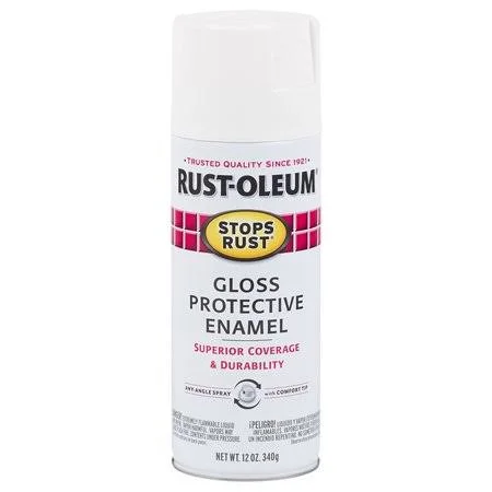 12 oz Rust-Oleum Brands 7792830 White Stops Rust Protective Enamel Spray Pack of 6