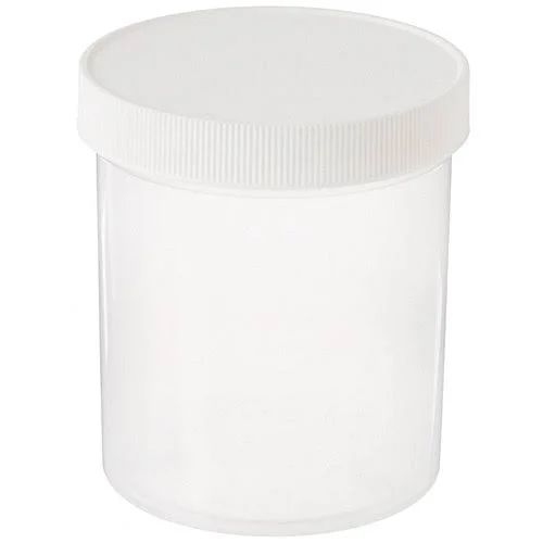 JG Finneran - D0044-32 - 32oz, 950ml Wide Mouth Straight Sided Polypropylene Plastic Jar, Assembled with White Polypropylene 120