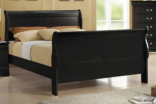 Coaster - Louis Philippe Queen Bed in Black Finish - 203961Q