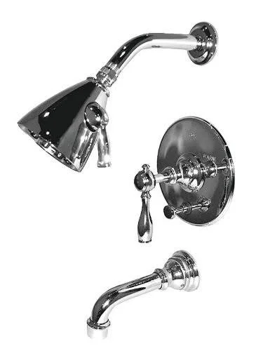 Newport Brass 3-1772BP/15 Victoria Balanced Pressure Tub and Shower Trim Set Polished Nickel