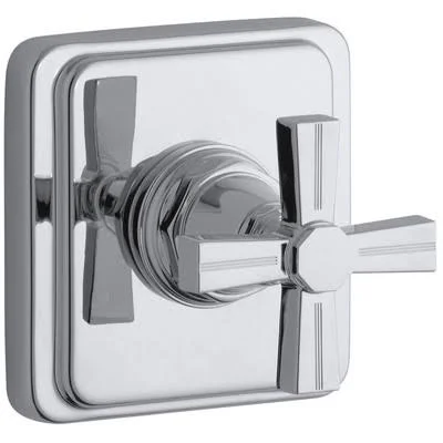 Kohler Pinstripe Valve Trim with Cross Handle for TRANSFER Valve - Requires Valve