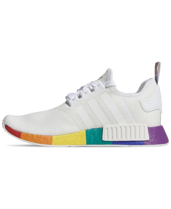Adidas Originals Mens NMD R1 Pride - Shoes White/White/White Size 11.0