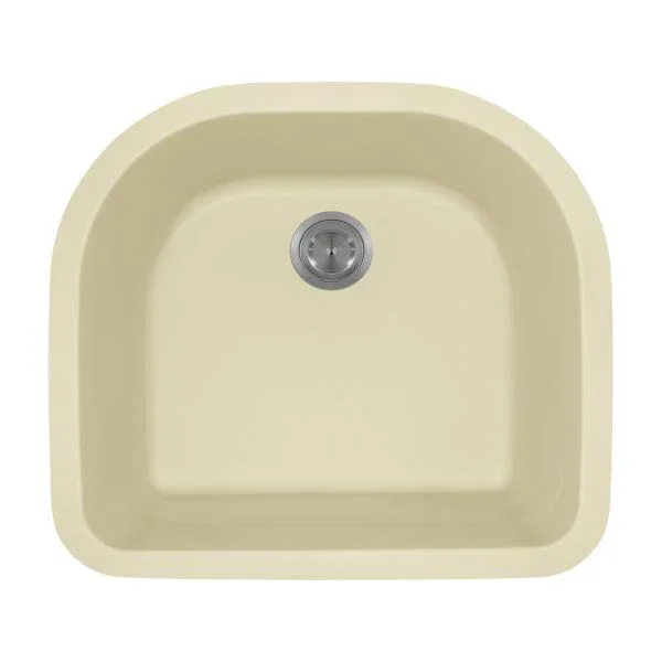 Mr Direct 824 Beige D-Bowl TruGranite Kitchen Sink