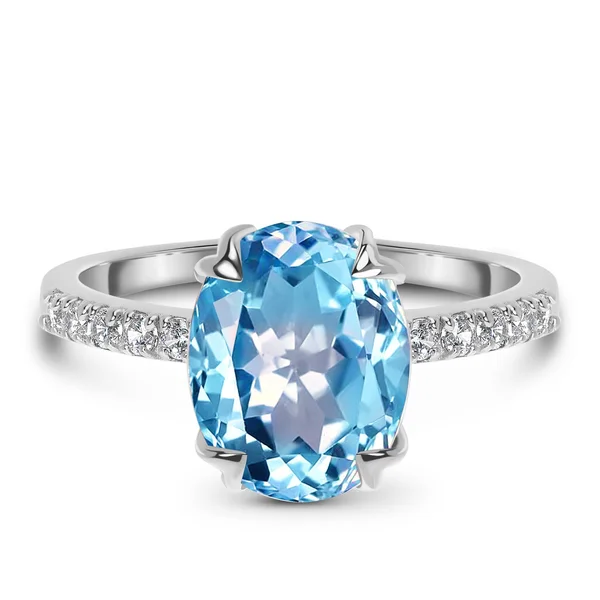 Blue Topaz Ring Harlow 925 Sterling Silver 10