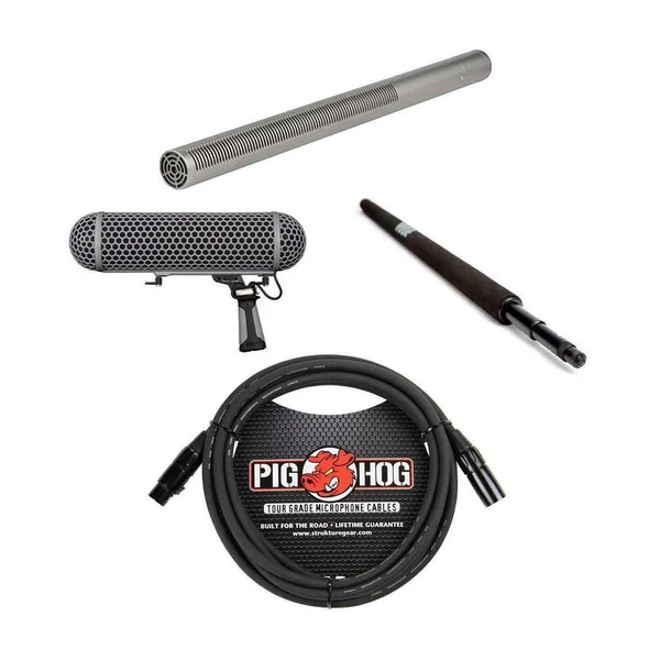 Rode NTG3 Precision RF-Biased Shotgun Microphone with Premium Boom Kit Silver