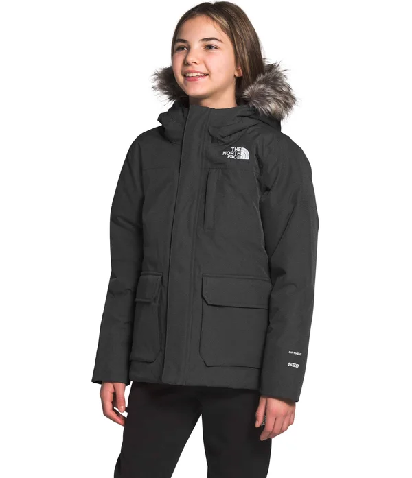 The North Face Girls& Greenland Parka - Medium - Asphalt Grey Heather
