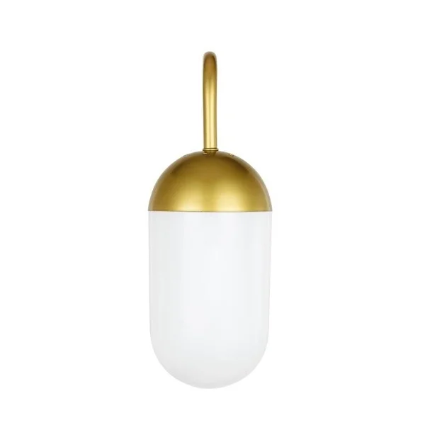 Ivy Terrace Matteo 1-Light Brass Wall Sconce, Size: White LD6172BR