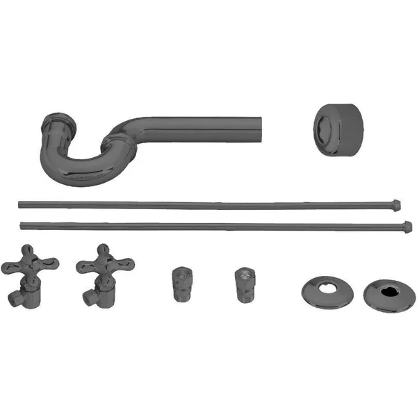 Westbrass d1838l-12 Traditional Pedestal Lavatory Kit - Cross Handles - Oil Rubbed Bronze