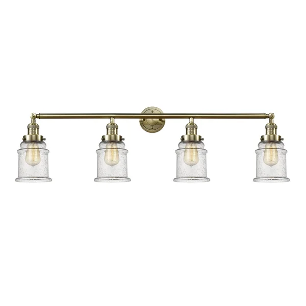 Innovations Lighting Canton 4 Light Bath Vanity Light 215 AB S G184 (Antique Brass)