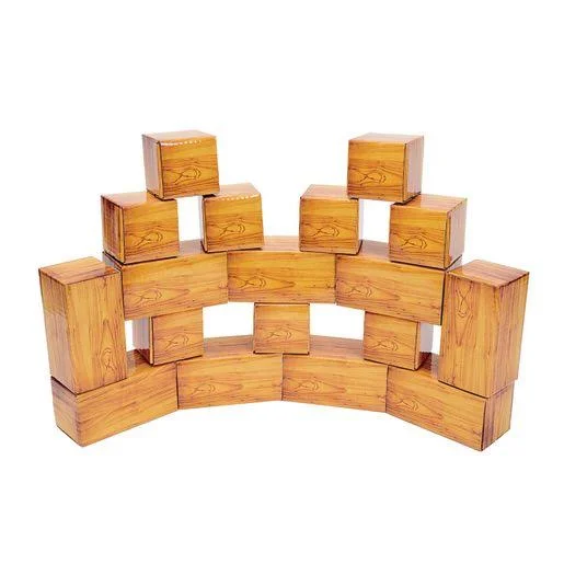 Excellerations Wood-Look Blocks Set of 18
