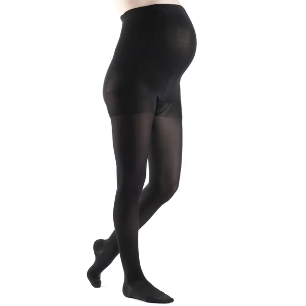 Sigvaris Soft Opaque Maternity Pantyhose - SL, Black, 20-30 mmHg