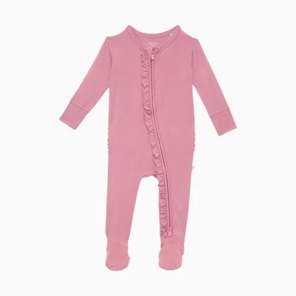 Posh Peanut - Eloise - Footie Ruffled Zippered One Piece 3-6M