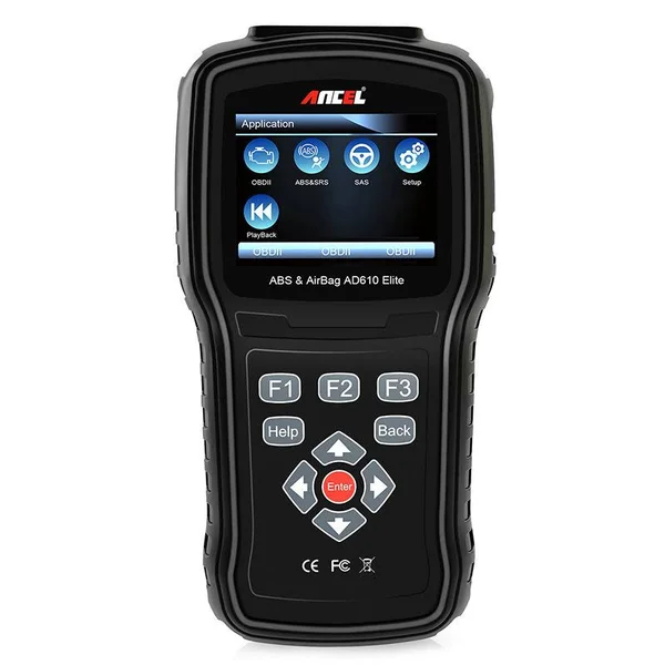 Ancel AD610 Elite OBD2 Scanner ABS AIRBAG Srs Crash Data Reset Tool SAS Calibration Check Engine Code Reader OBDII Automotive Di