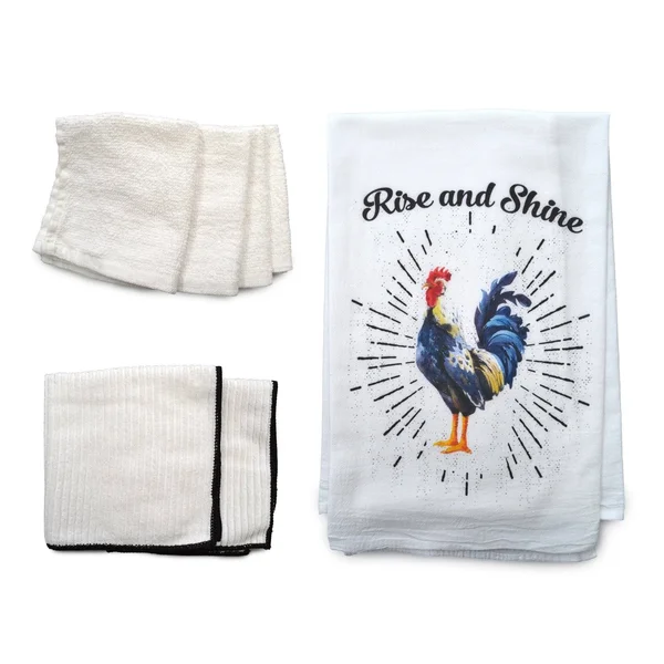 Home Basics Rooster 7-Piece Dish Towel Set
