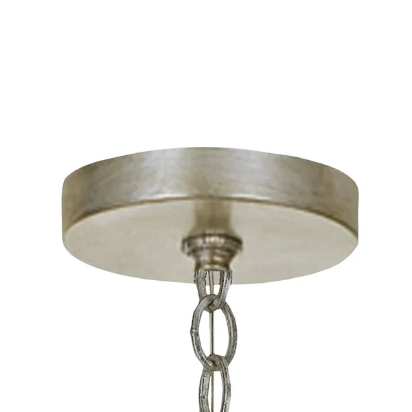 Crystorama 5973-SL Manning 3 Light Chandelier, Silver Leaf