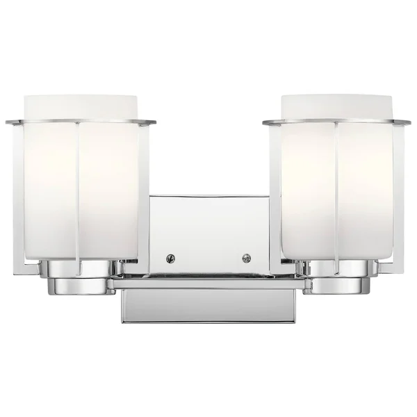 Kichler 45947CH Chagrin Chrome 2 Light Vanity
