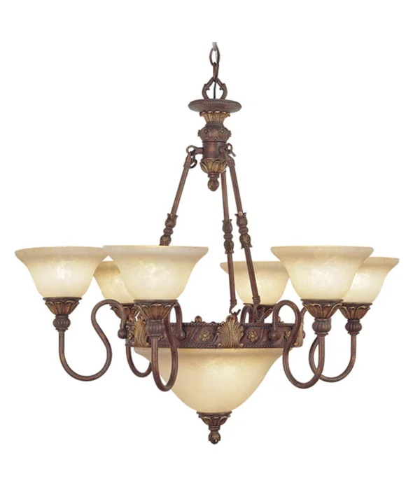 Livex Lighting Sovereign Chandelier - Crackled Greek Bronze - 8606-30