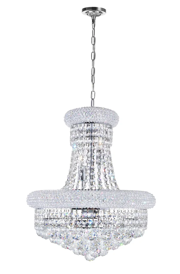 CWI Lighting Empire 8-Light Chrome Chandelier 8001P18C