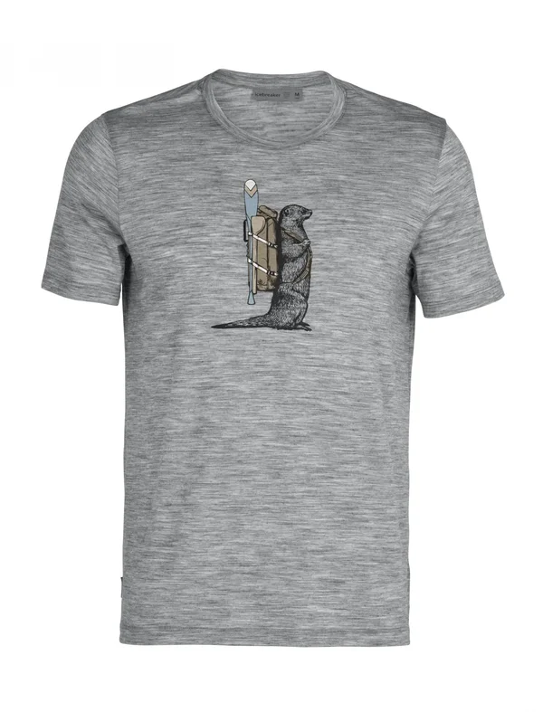 Icebreaker Tech Lite Otter Paddle Crew - Men's Metro Heather, XXL