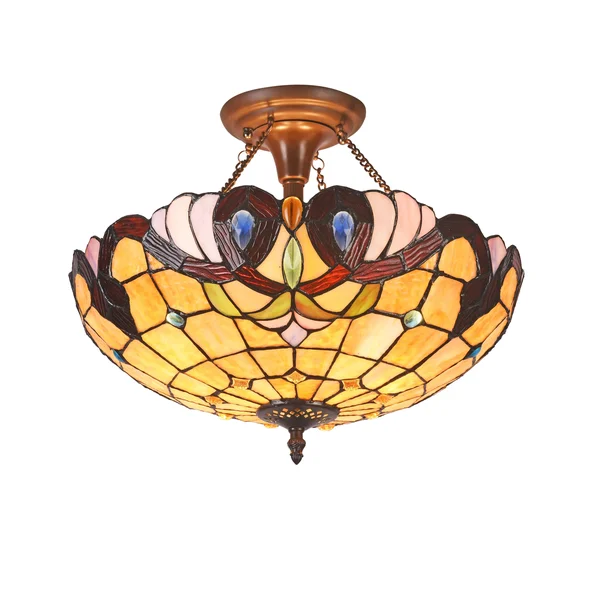 Chloe Lighting Anna Victorian 2 Light Dark Bronze Semi-Flush Ceiling Fixture 16x22 Wide