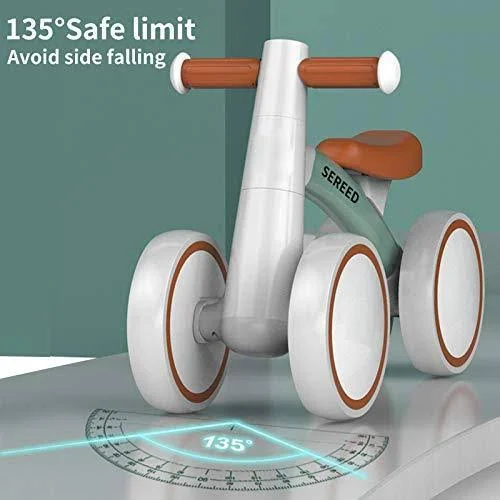 Sereed Baby Balance Bike for 1 Year Old Boys Girls 12-24 Month Toddler Balance Bike, 4 Wheels Toddler Ride on Toys, First Birthd