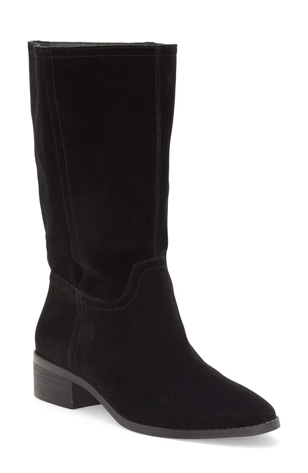 Lucky Brand Women's Lefara Mid Calf Boot, Black