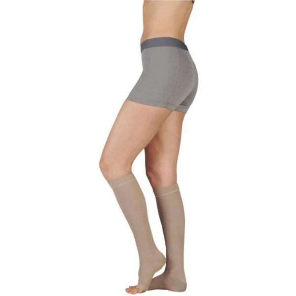 Juzo Soft Knee High Short Open Toe 20-30mmHg, V, Beige