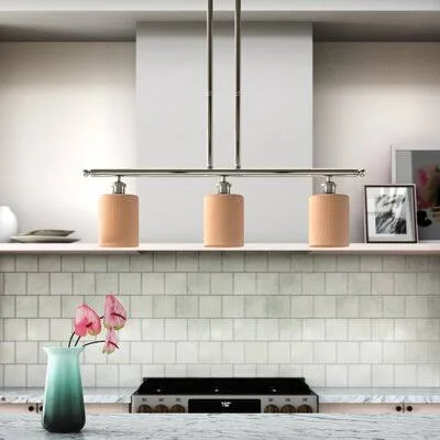 Leilani 3-Light Kitchen Island Linear Pendant Willa Arlo Interiors Finish: Satin Gold, Shade Color: Matte White, Bulb Type: 60 W