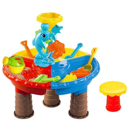 22pcs Kids Plastic Sand Pit Set Beach Sand Table Water Play Toy - Color Random